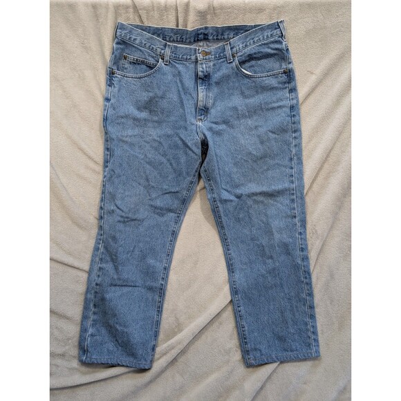 LL Bean Double L Jeans Mens 40 x 30 Blue Classic Fit Straight Leg Denim - Picture 1 of 16